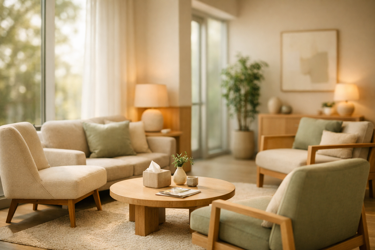 Ambiente acolhedor da clínica